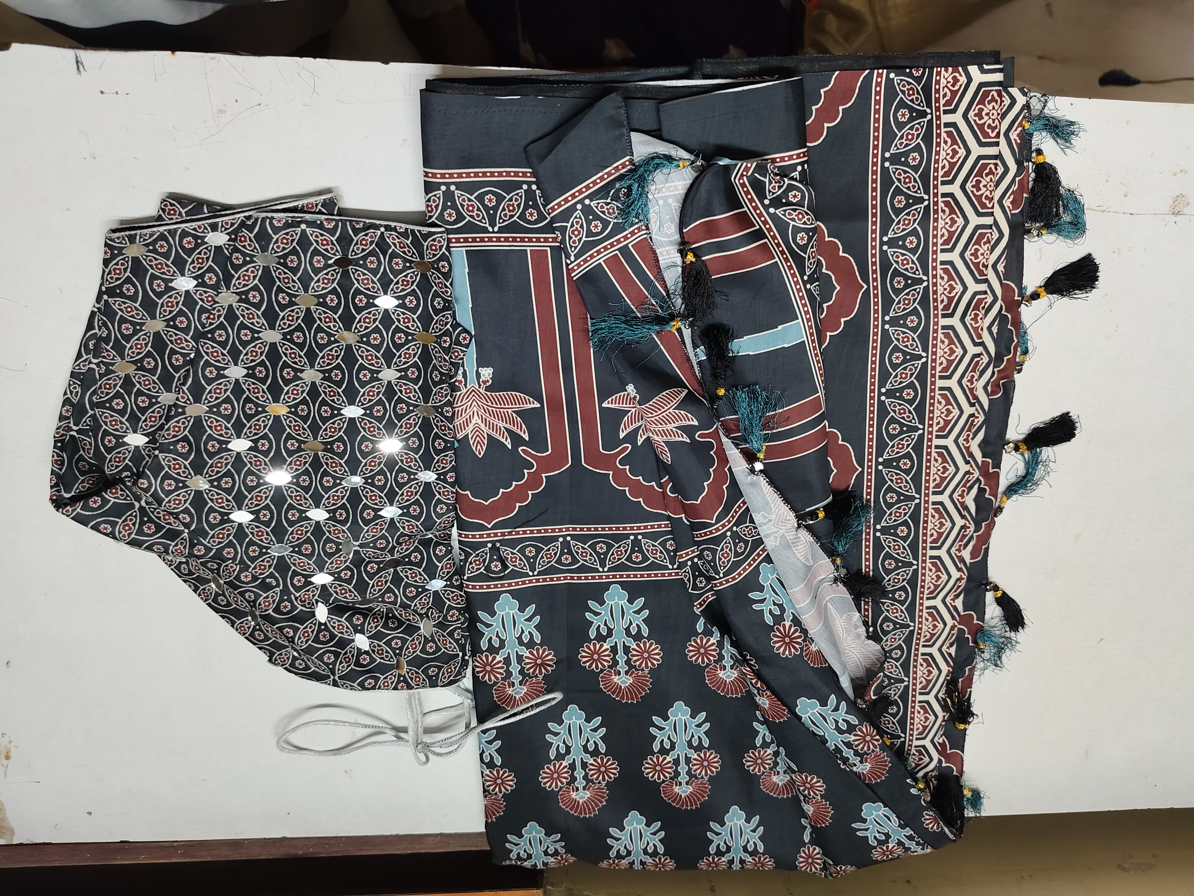 ajrak saree Saree