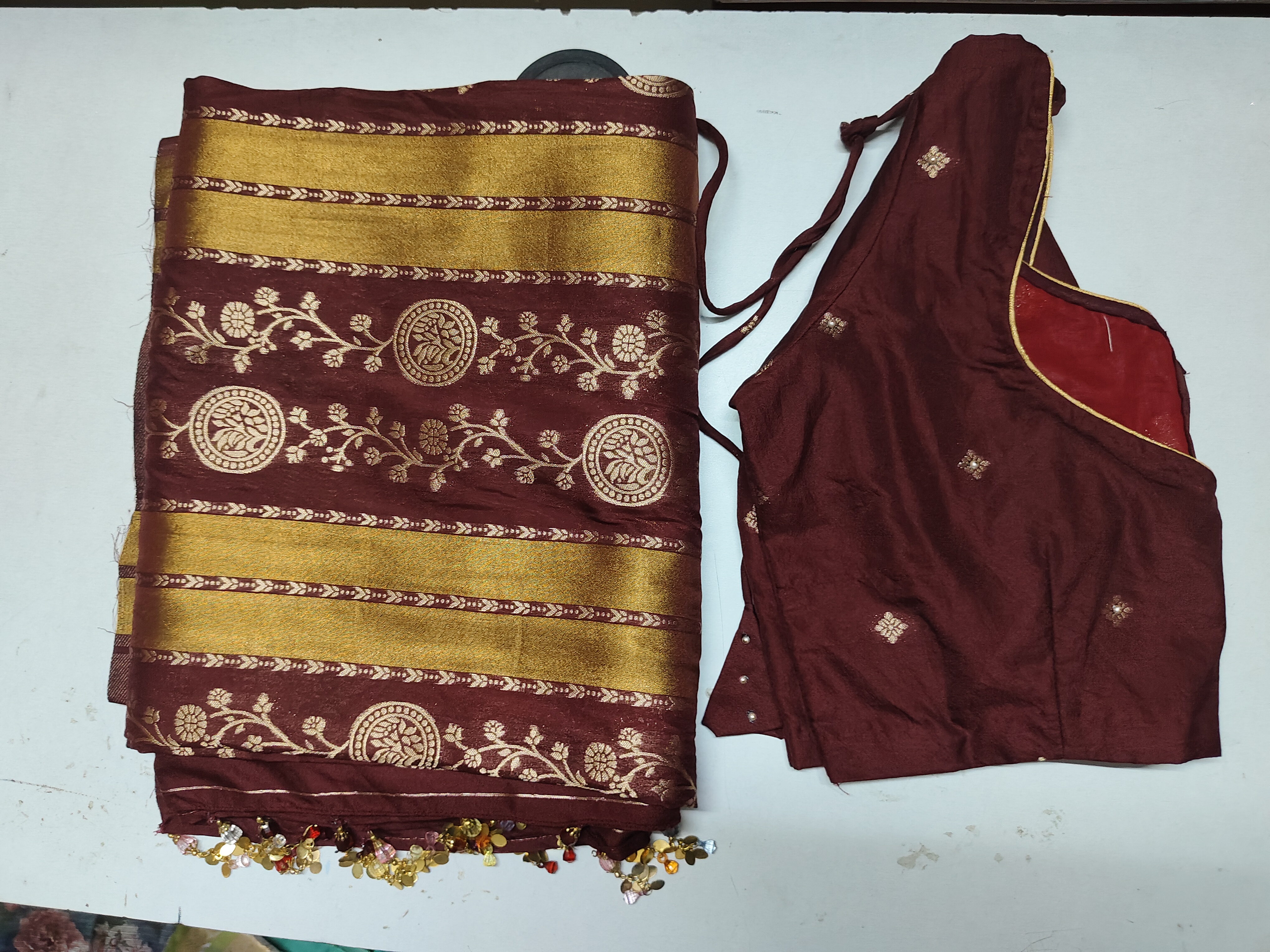 Banaras saree with lines Saree