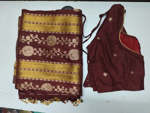 Banaras saree with lines Saree