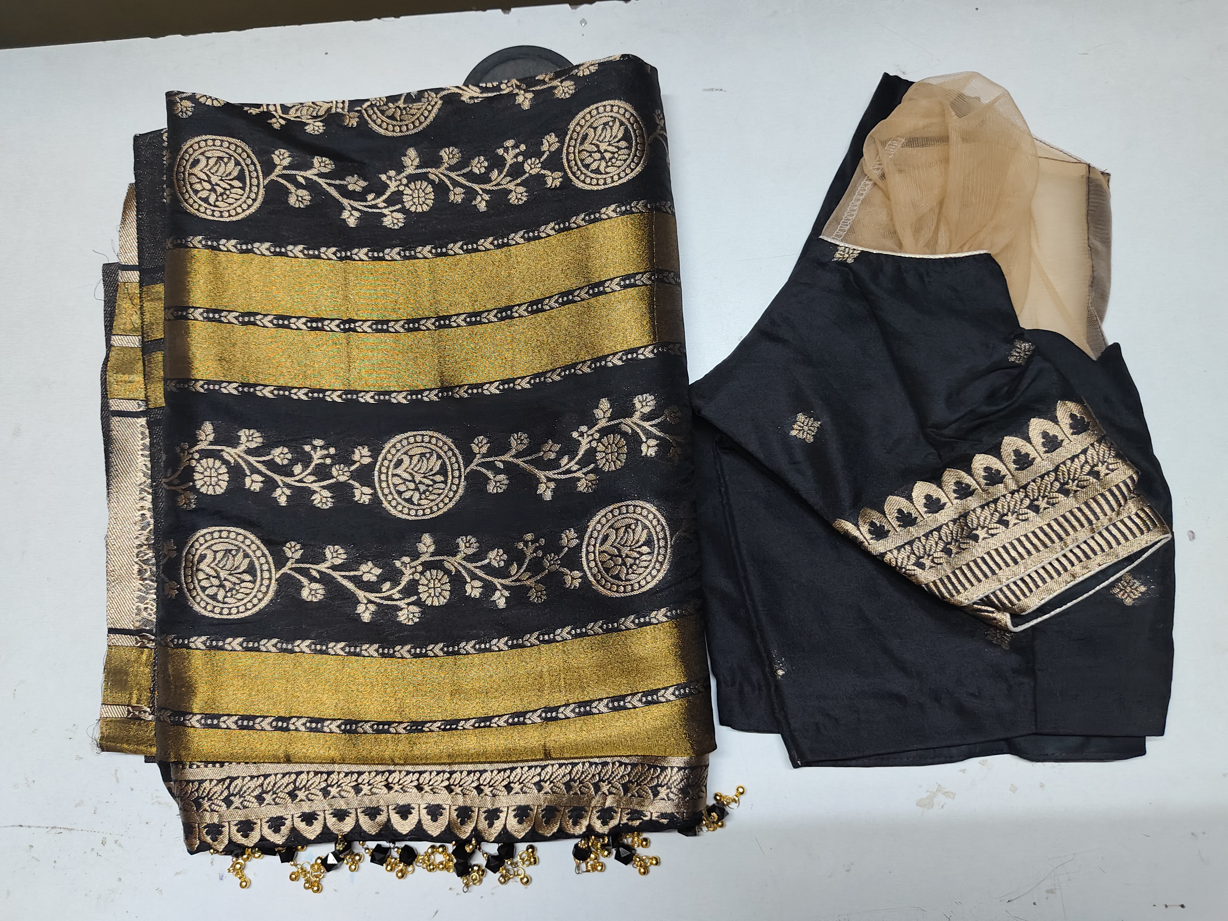 Banaras saree with lines Saree