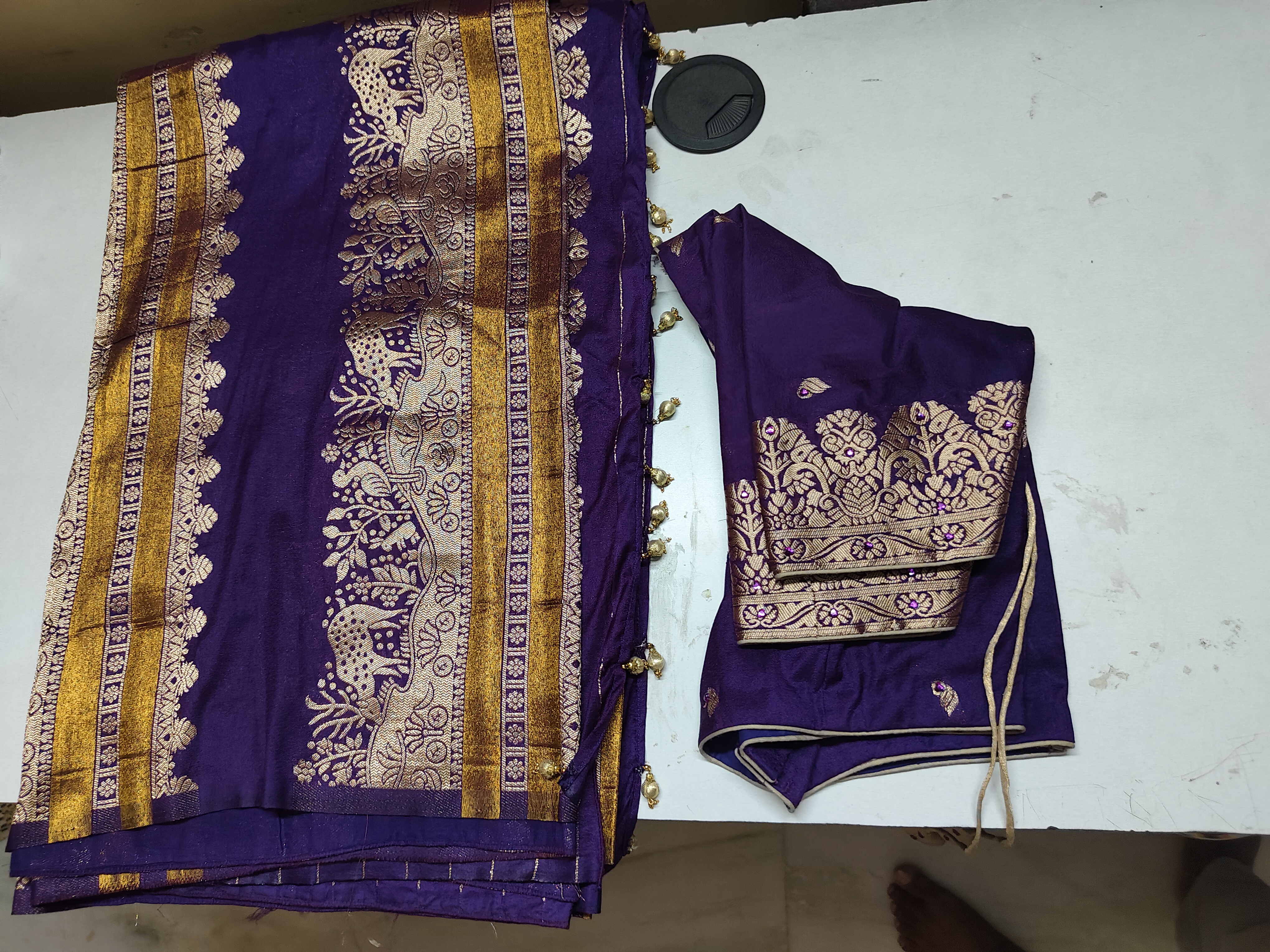 Banaras saree with lines Saree