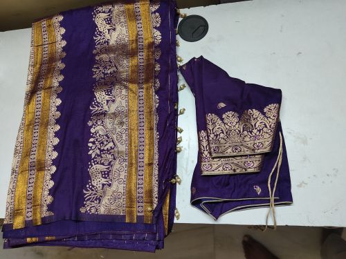 Banaras saree with lines Saree