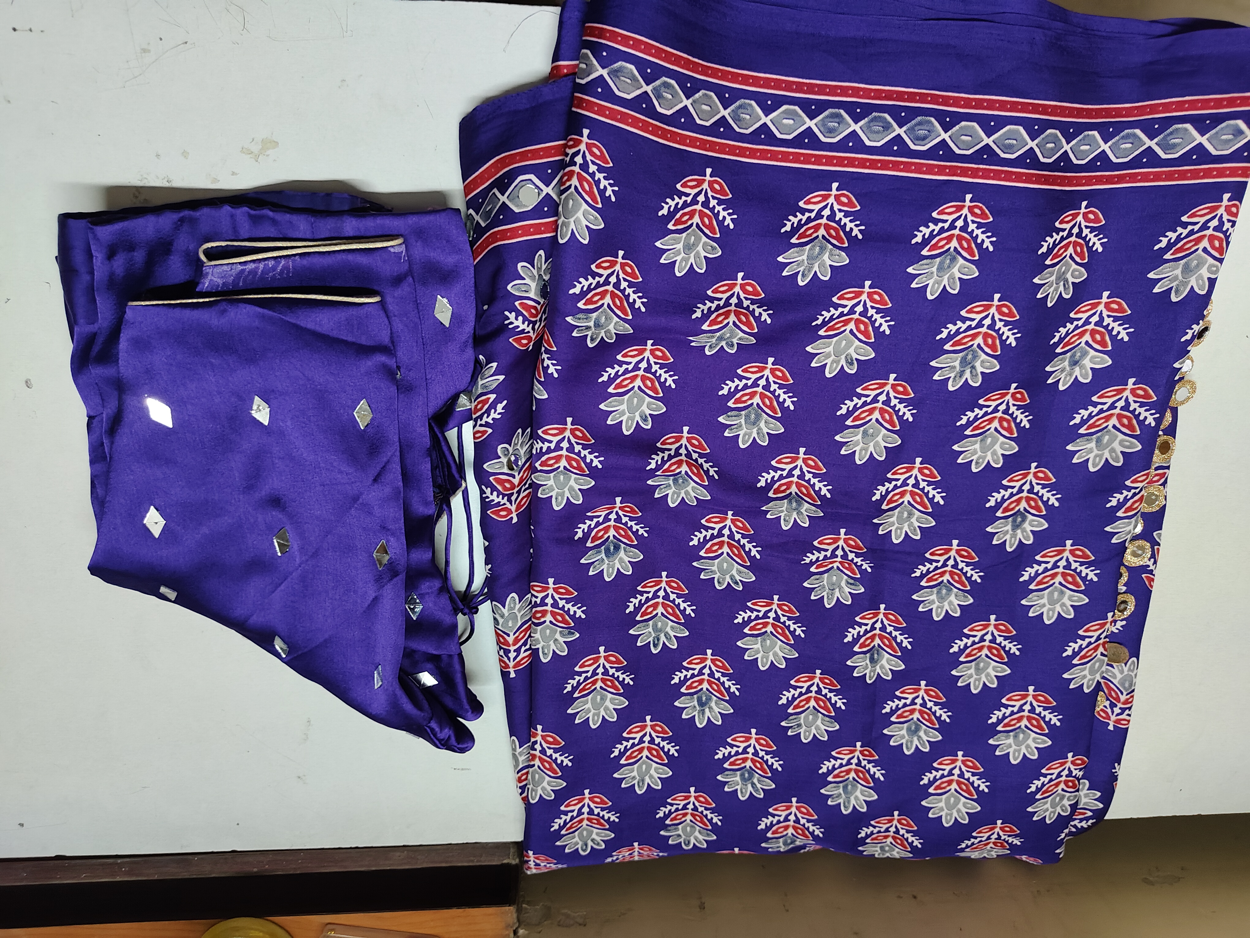 ajrak satin silk Saree