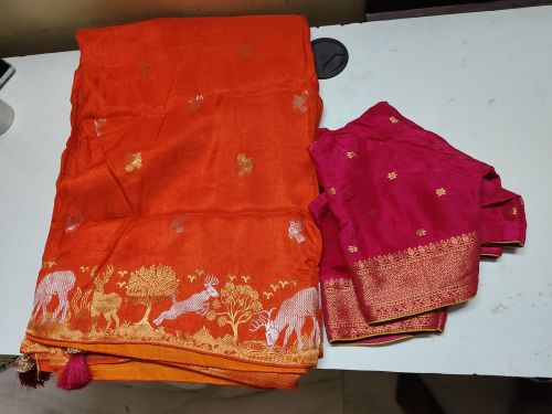 raw mango silk Saree