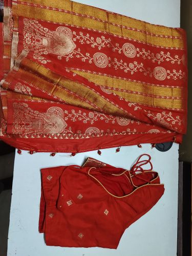 Banaras saree with lines Saree