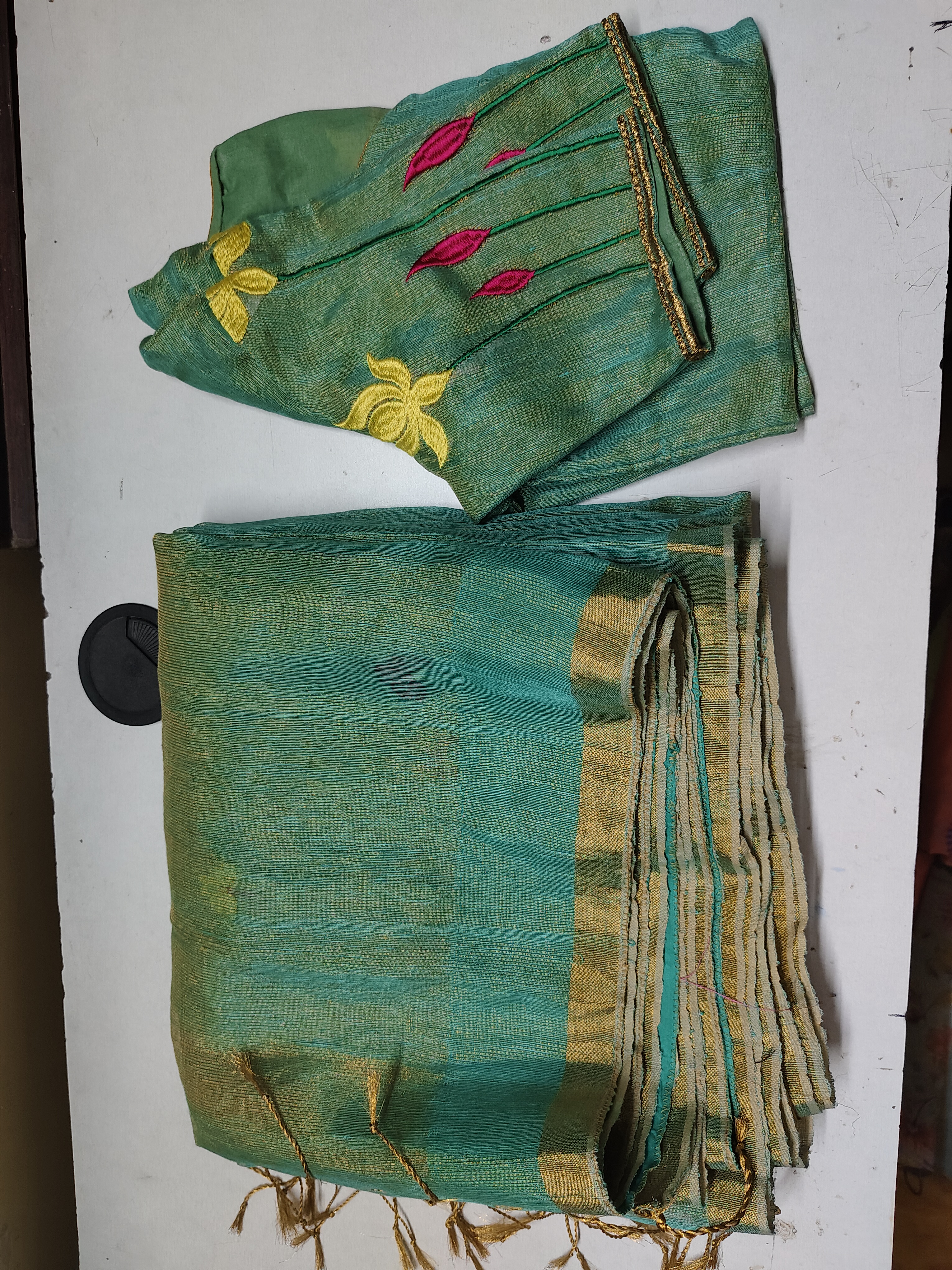 pure tissue jamdani Saree